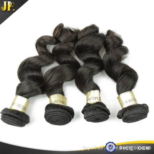 factory directly sale of loose wave natural color virgin hair weft